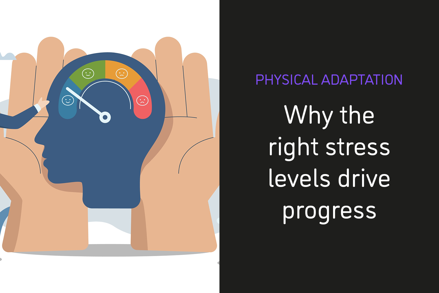 Stress level gauge inside human head illustration